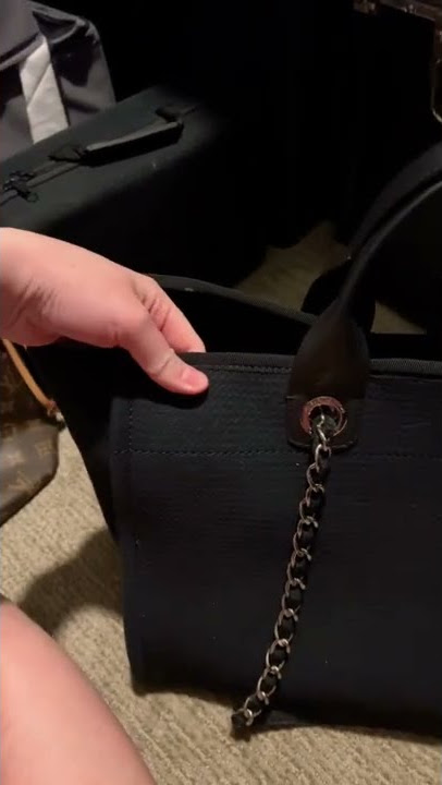 Chanel Pearl Logo Deauville Bag 