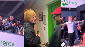 Ed Sheeran And Olamide Dance Funny Dance As They Support Fireboy