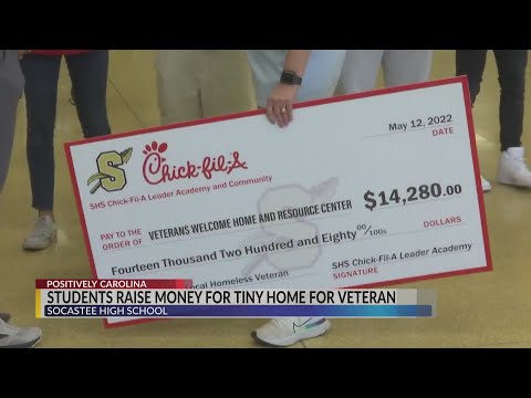 Socastee High School students raised over $14k to build a tiny home for a local veteran