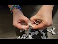 ASMR Soapy Frozen vs Soapy Magic Eraser Sponge Ripping ◻️⬜