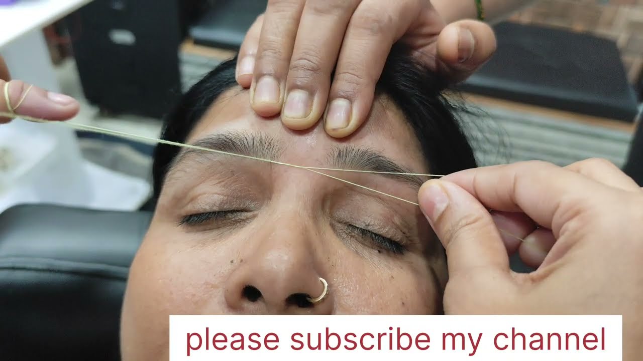 Eyebrow karne ka Sahi technique/beginner eyebrow threading kaise kare/how to eyebrow threading