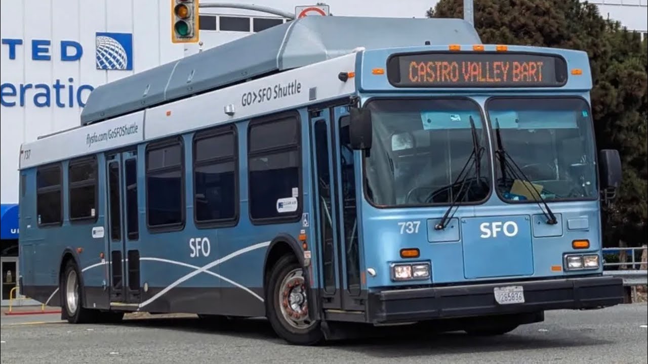 SFO GoSFO Parking Shuttle: 2008 New Flyer C40LF #737 on Route Lot D
