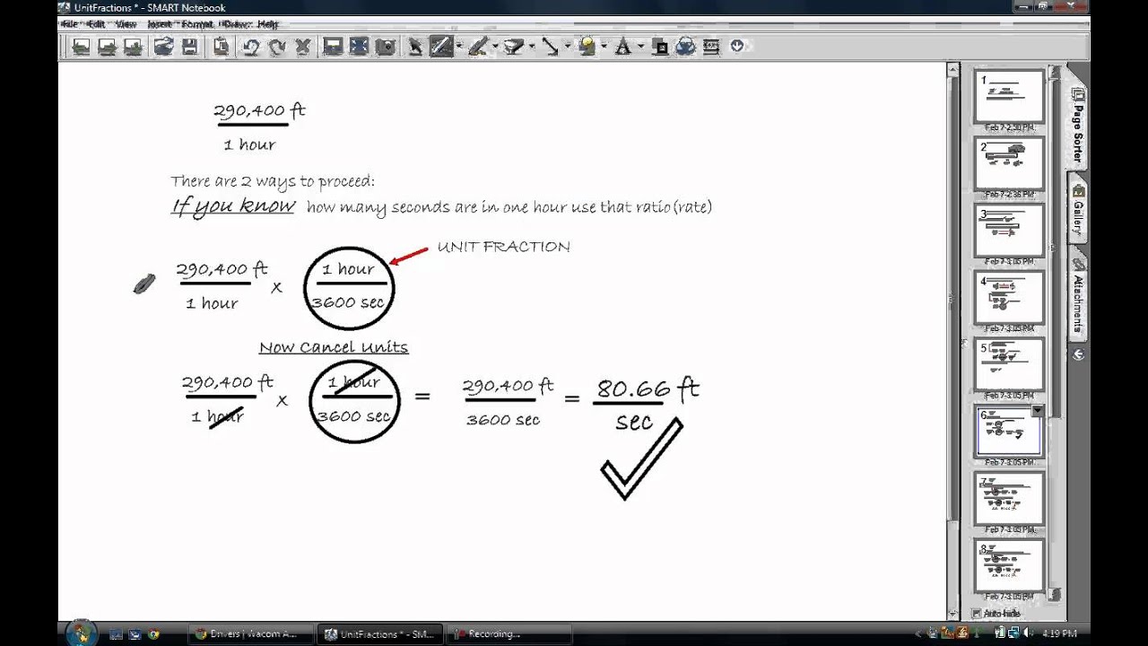 How to convert rates (speeds) using unit fractions - YouTube