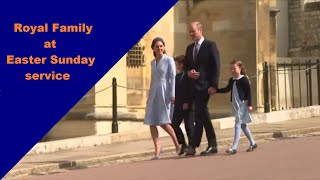 Royal Family at Easter Sunday service in Windsor Castle.