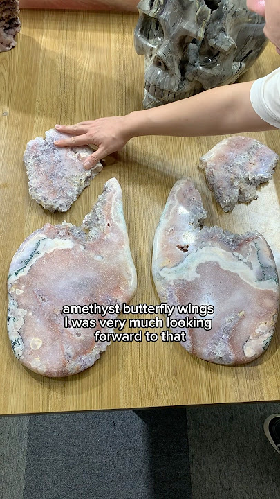How to repair this pair of broken crystal wings? #crystalwholesaler #pinkamethyst #crystalfactory