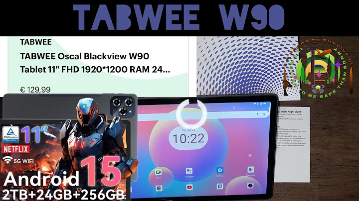 TABWEE W90 €129,99 Android 15 11” Tablet Unboxing and Review