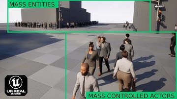 MassFramework - Crowd Simulation sample in City Sample project | Unreal Engine 5