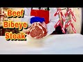 How to cut RIBEYE steak ! Beef Rib eye   steak  ! El ojo de bistec-Cortes de carne