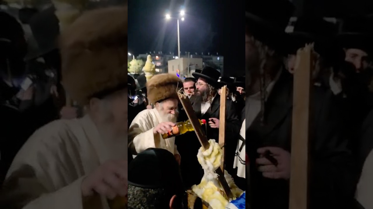 המשפיע הגרי״מ מורגשטרן במעמד ההדלקה
