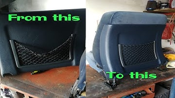 How To Repair Stretched Out Front Seat Back Net Pockets | AUDI 100/200