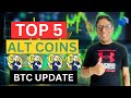 Top 5 alt coins for upcoming dump  bitcoin analysis in hindi   big alt coins udpate