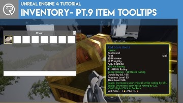 Unreal Engine 4 Tutorial - Inventory System - Part 9 - Item Tooltip