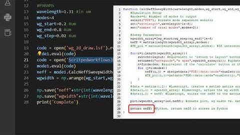 Scripted Workflows: Lumapi Simulations