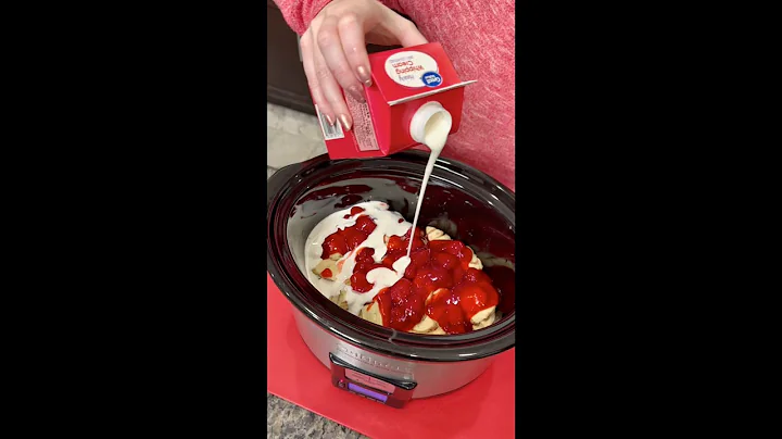 Cherry Cinnamon Rolls in the Crockpot 🍒