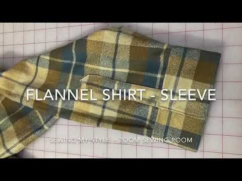 DIY Flannel Shirt - Part 3 - Sleeves, placket, pleats, cuff - YouTube