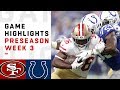 49ers vs. Colts Highlights | NFL 2018 Preseason Week 3