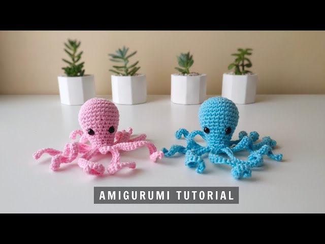 Amigurumi Crochet Kawaii Octopus  NO SEWING REQUIRED 🐙 