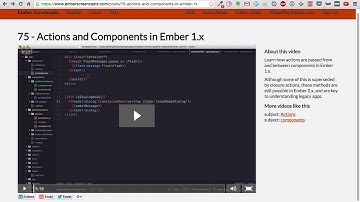 EmberScreencast 76 - Closure Actions in Ember 2.0 Components - Passing Functions