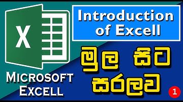 Microsoft excel introduction in Sinhala | Microsoft excel tutorials | Excel for beginners