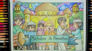 CARA MENGGAMBAR ' TEMA RAMADHAN / PUASA ' GRADASI WARNA EP 510