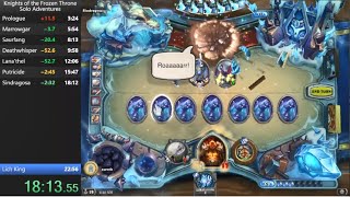 Hearthstone: Frozen Throne Solo Adventure Speedrun in 20:18 (beaten)