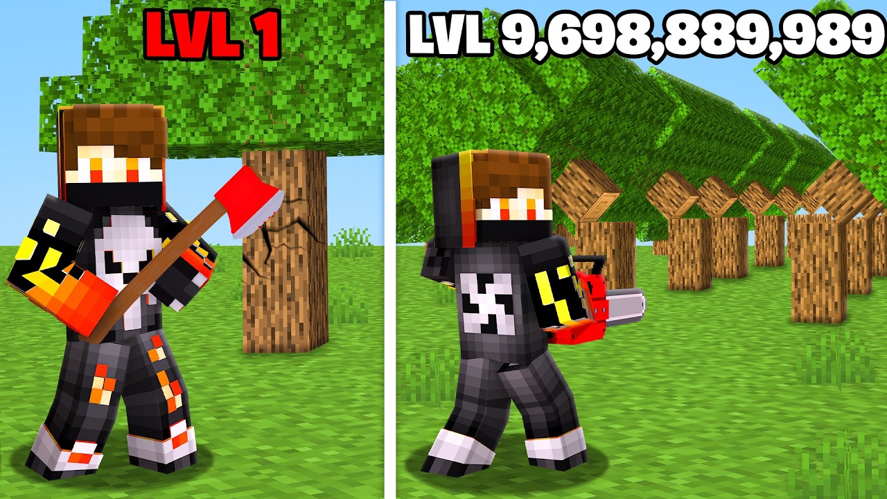 Cutting 1 Million Trees In The Minecraft !!!