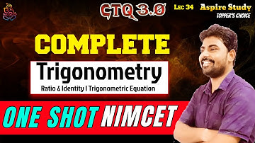 NIMCET & JEE PYQs Trigonometry Ratio and Identity and Trigonometric Equation