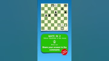 Mate in 2 Moves #shorts #chess #puzzle #chesspuzzle #chessproblem