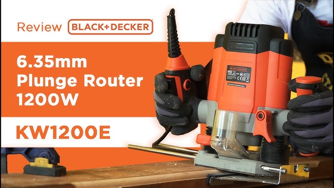 Black & Decker KW900EKA 1200-Watt Variable Speed Plunge Router with 6 Router  Bits : : Home Improvement