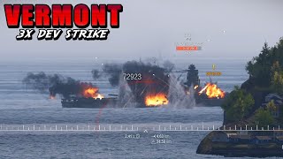 Battleship Vermont: three devastating strikes in a row