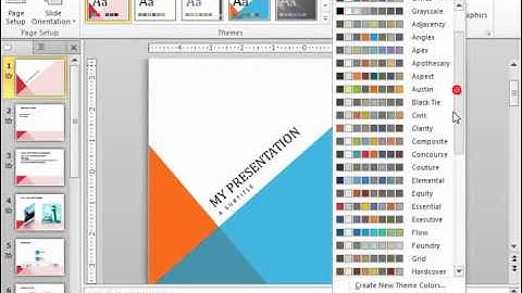 PowerPoint 2010 Tutorial Customizing Themes Microsoft Training Lesson 13.2