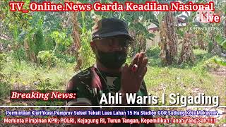 Permintaan Klarifikasi Pemprov Sulsel, Terkait Luas Lahan 15 Ha Stadion GOR Sudiang Kota Makassar.