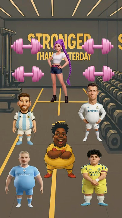 Only one barbell left? who will Rumi give it to? Ronaldo or Messi?