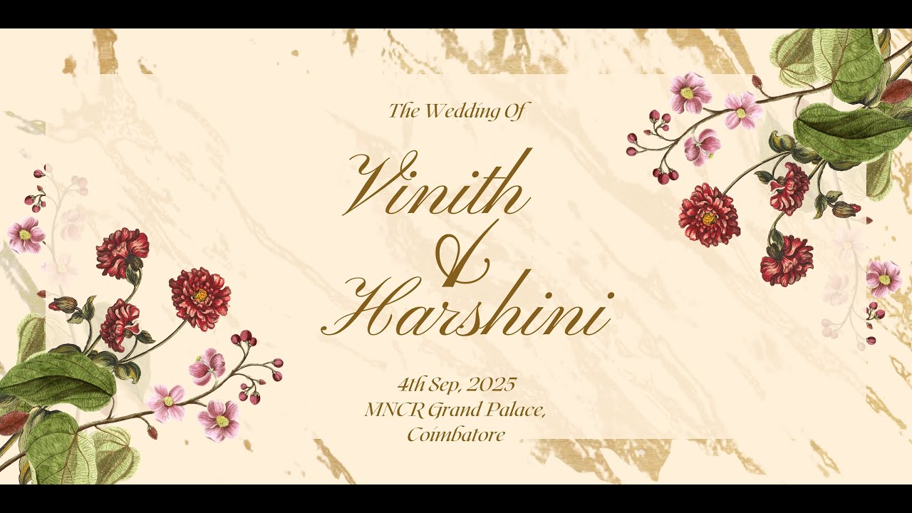Vinith weds Harshini | wedding Reception