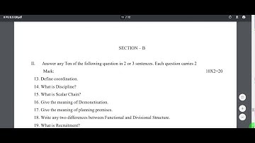 2nd PUC Business studies model question paper(english) reduced syllabus 2020-2021