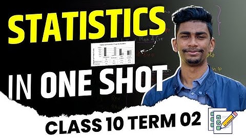 Statistics in One Shot Class 10 | Chapter 14 Concept + questions I Term-2 Math