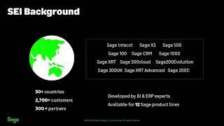 What is Sage Enterprise Intelligence?