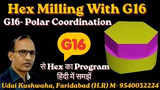 Hex with G16 | G16 Polar co-ordination | G16 से Hex मिलिंग का प्रोग्राम | Best Idea for Hex milling