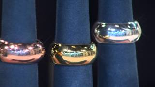 Silver Style Sterling Bold Polished Wedding Band Ring with Alberti Popaj