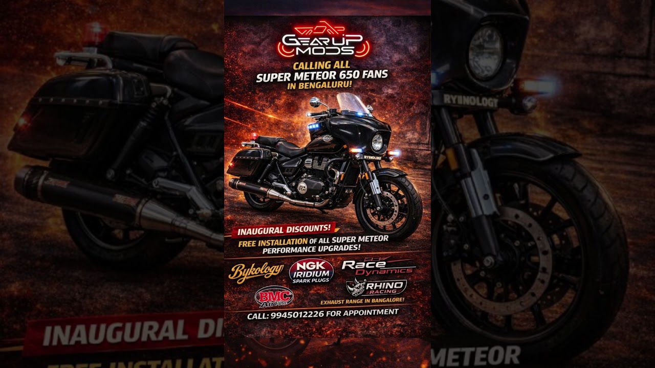 RE Super Meteor 650 Performance Upgrades | Bykology & Rhino Racing Exclusive Dealer | GearUp Mods