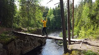 Карелия - Горный парк Рускеала. Водопады.