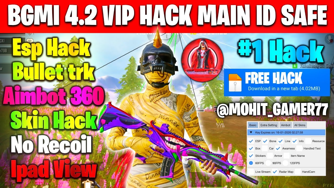BGMI HACK 4.2 | BGMI 4.2 MOD APK | BGMIESP HACK | BGMI NEW HACK TODAY | HOWTO HACK BGMI HACK