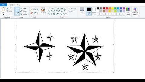 How to draw star / ms paint #short video #mspaint #star #drawing / ms paint in computer paint