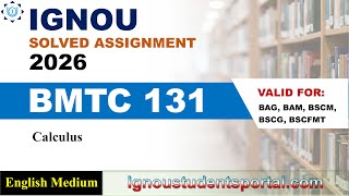 IGNOU BMTC 131 Solved Assignment 2026 | English Medium | Download PDF | IGNOU Students Portal