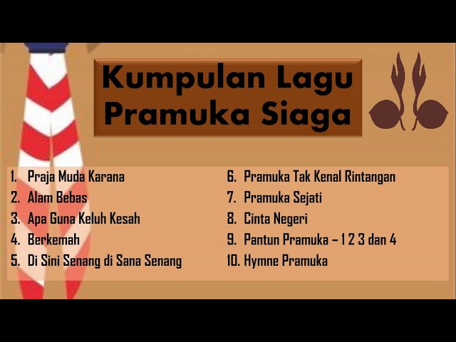 Kumpulan Lagu Pramuka Siaga dan Lirik class=