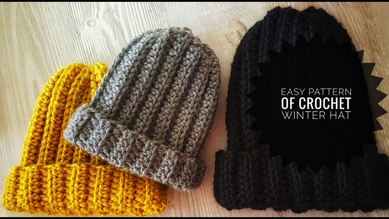 How to crochet SIMPLE beanie / crochet hat tutorial - YouTube