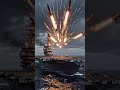 Terrifying Ballistic Missile Swarm Approaching USS Forrestal Carrier.