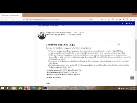 Registrasi akun elearning Unipa