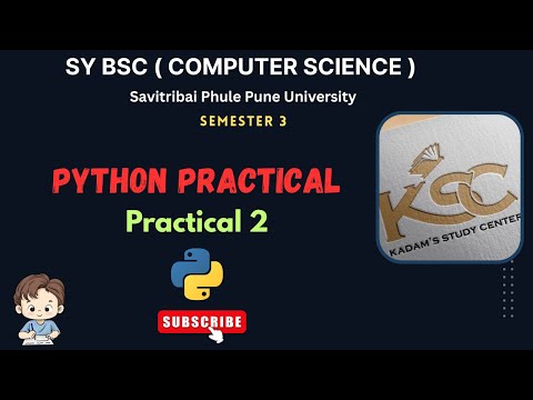 SY BCS || Semester 3 || Python || Python Practical 2 || SPPU || As per Nep ||