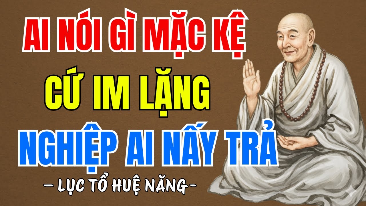 LỤC TỔ HUỆ NĂNG : Ai nói gì mặc kệ - cứ im lặng, nghiệp ai nấy trả , nghe rất thấm thía